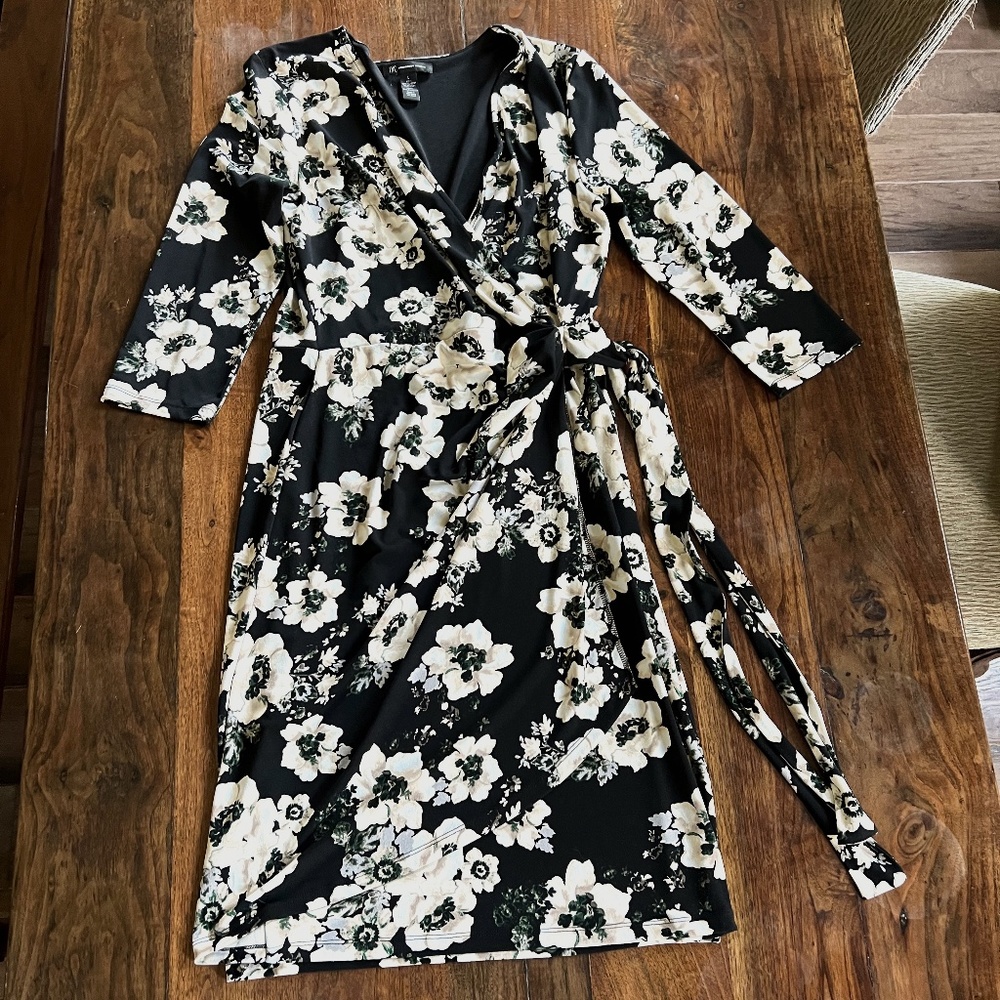 I-N-C International Concepts Women’s Faux Wrap Dress - V Neck (Size: Large)